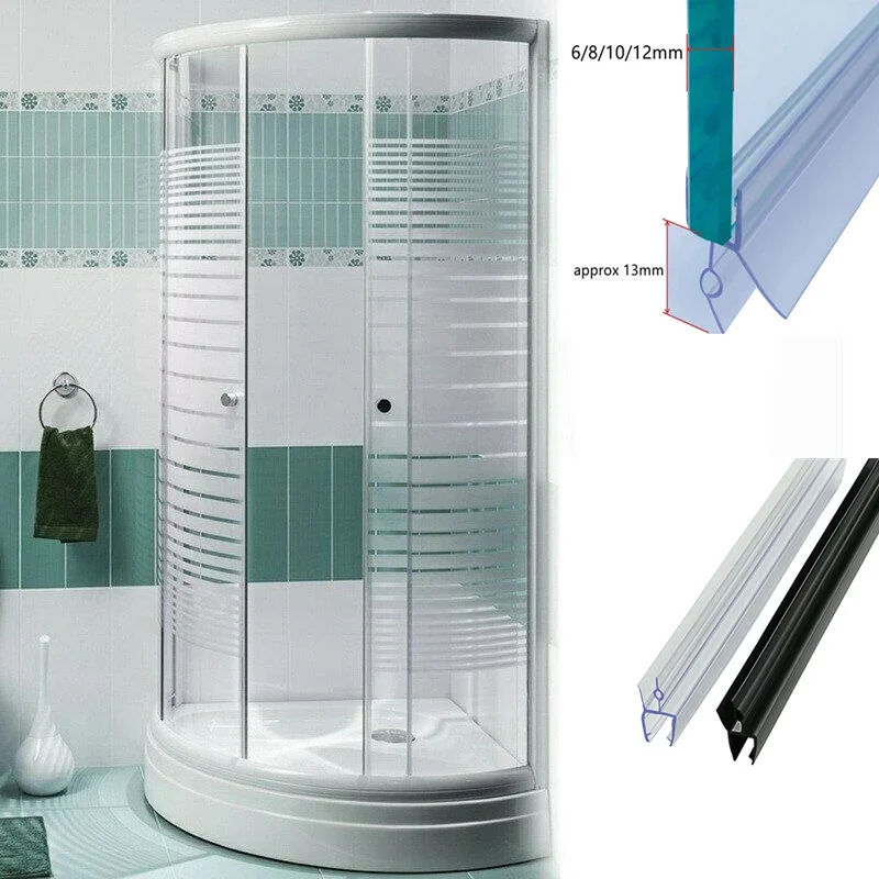 Shower Door Bottom Seal Strip Sweep - 4 pz 6-12mm gap Schermo Doccia