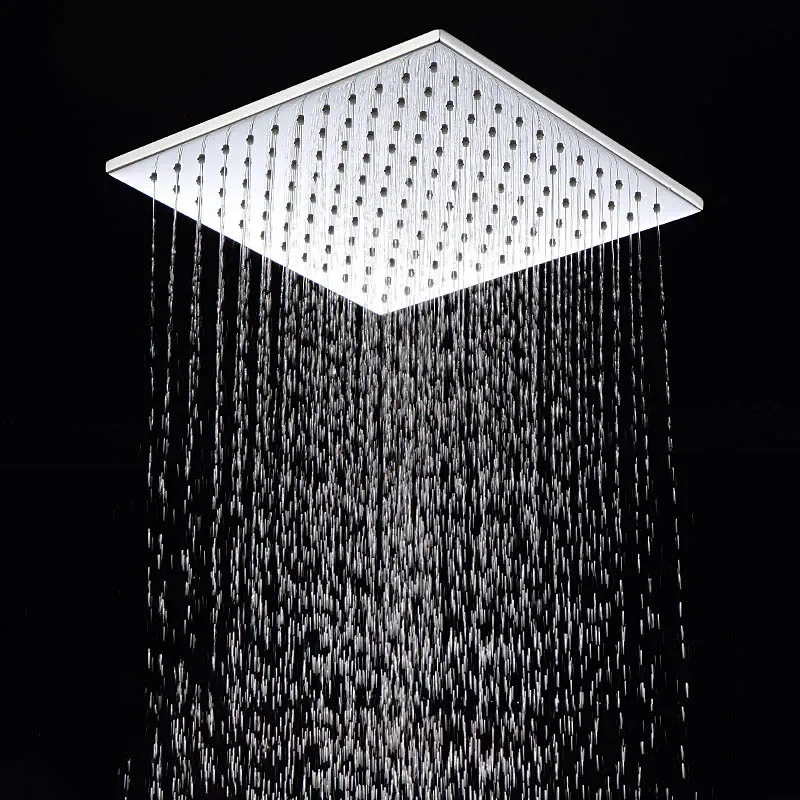 Shower Arm Ceiling Mount Brass Chrome - Soffione Doccia Quadrato Cromato in Ottone