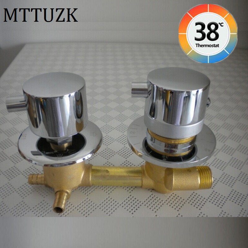 Thermostatic Shower Faucet Valve 3 Way - Valvola miscelatrice in ottone con uscita