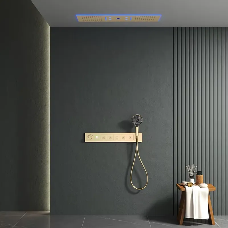 Concealed Thermostatic Shower System Set - Sistema Doccia a LED in Ottone