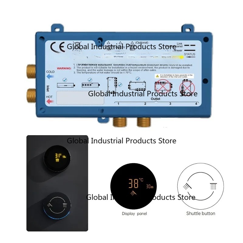 Concealed Thermostatic Shower System Set - Miscelatore Doccia Digitale WiFi con APP,