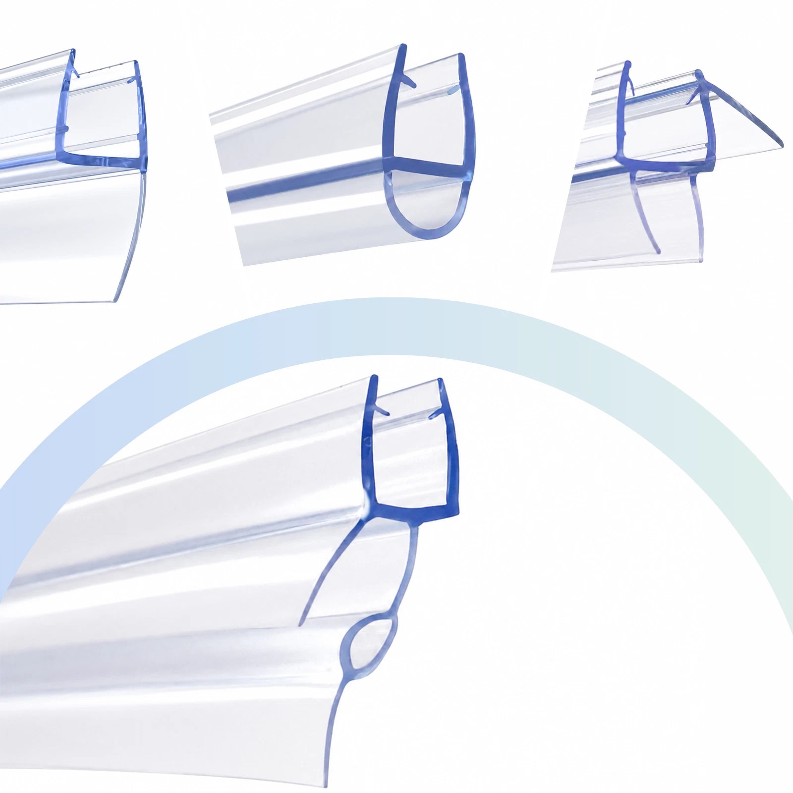 Shower Door Bottom Seal Strip Sweep - Nuova Guarnizione Inferiore per Porta Doccia