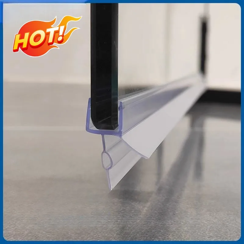 Shower Door Bottom Seal Strip Sweep - 2X50 CM PVC schermo doccia striscia