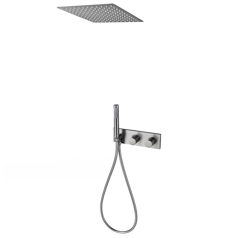 Gunmetal/oro spazzolato/Blk si - Concealed Thermostatic Shower System Set recensione e prezzo