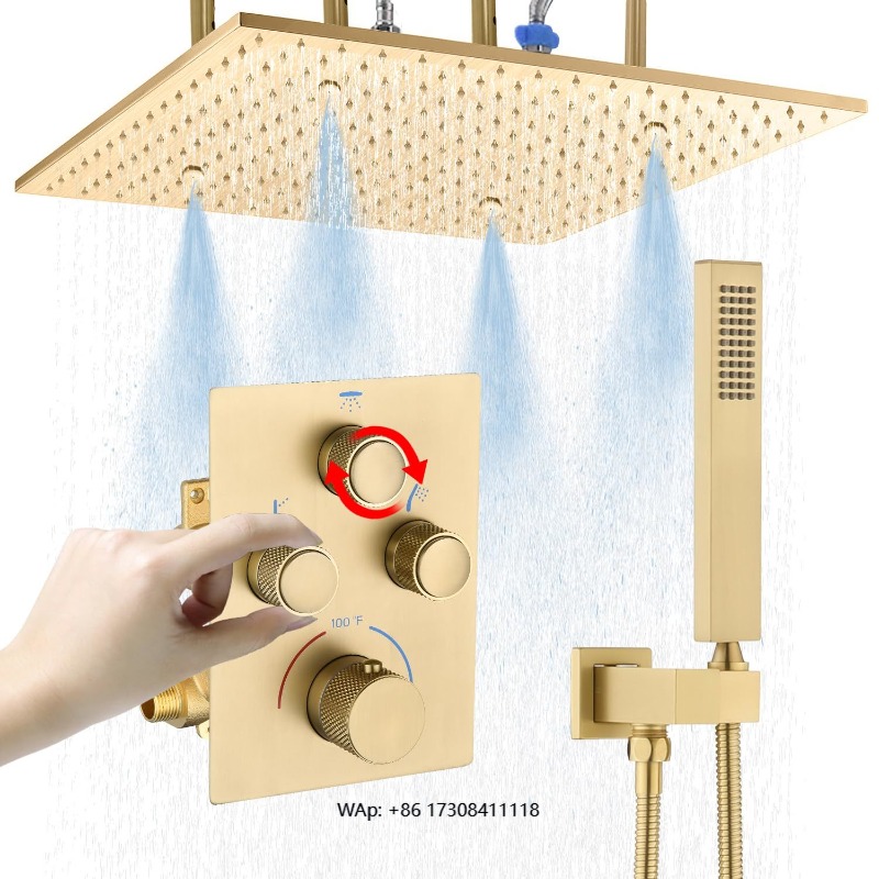 Sistema doccia in ottone e ott - Rainfall Shower Head Ceiling Mount 16 Inch recensione e prezzo