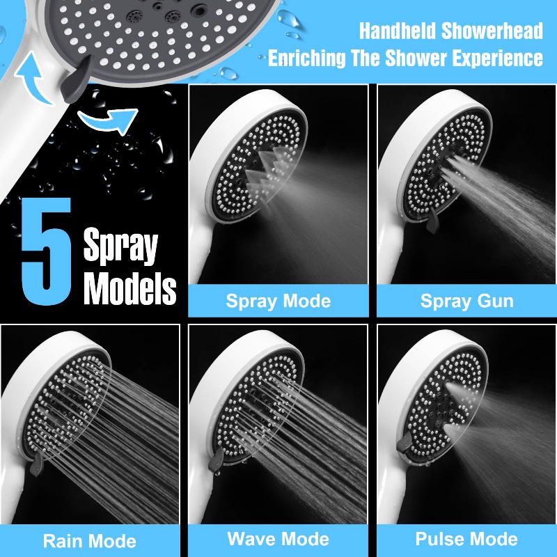 Set Doccia a Cinque Velocità R - Handheld Shower Head High Pressure Filter recensione e prezzo