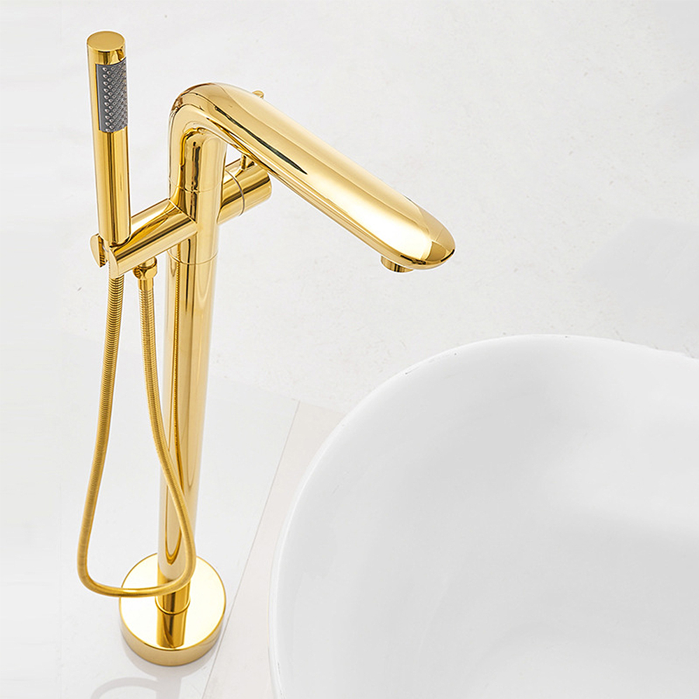 Set di rubinetti per doccia da - Freestanding Bathtub Filler Faucet Floor recensione e prezzo