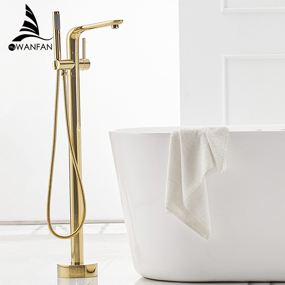 Set di rubinetti per doccia da - Freestanding Bathtub Filler Faucet Floor recensione e prezzo