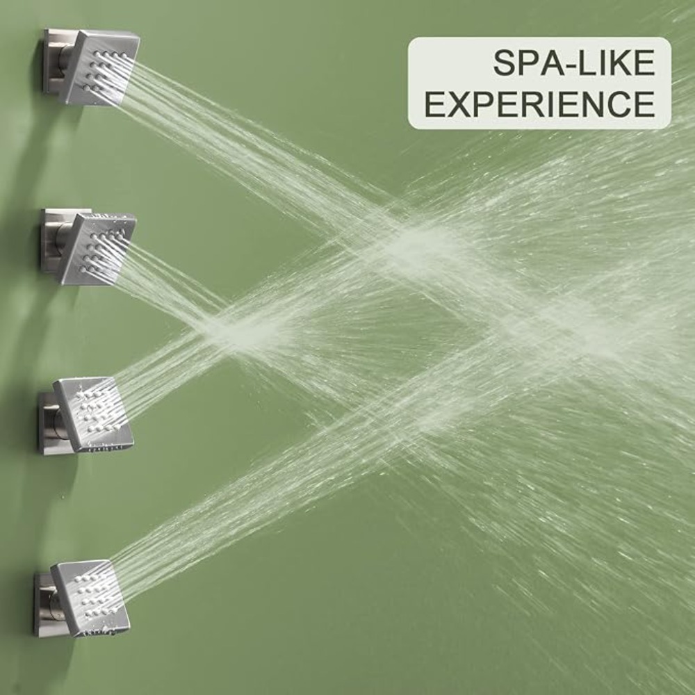 Spray per il corpo in ottone n - Shower Body Jet Massage Spray Square recensione e prezzo