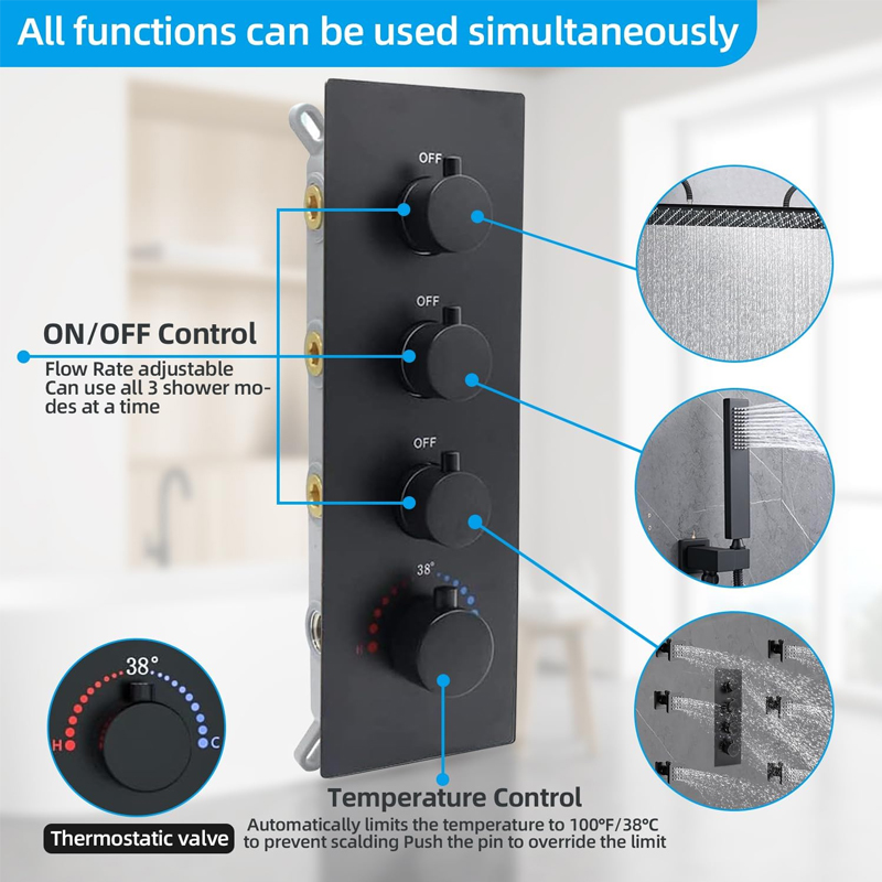 Nuovo Sistema Doccia Termostat - Concealed Thermostatic Shower System Set recensione e prezzo