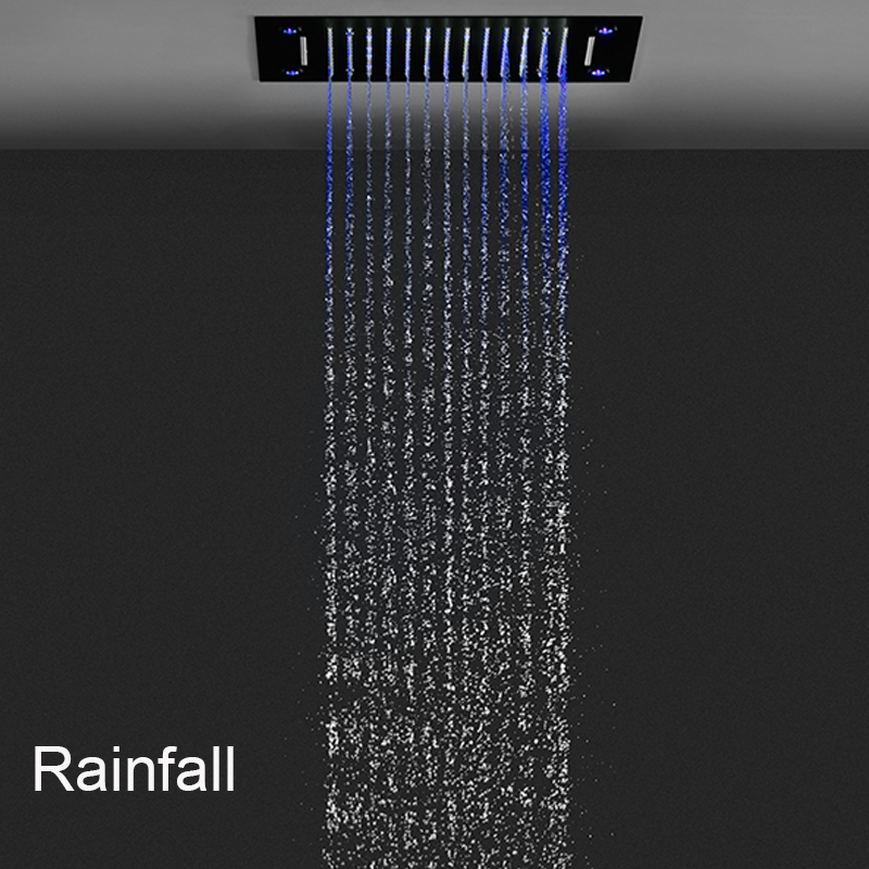 Nero 2 funzioni soffione docci - Led Rainfall Shower Head Waterfall recensione e prezzo