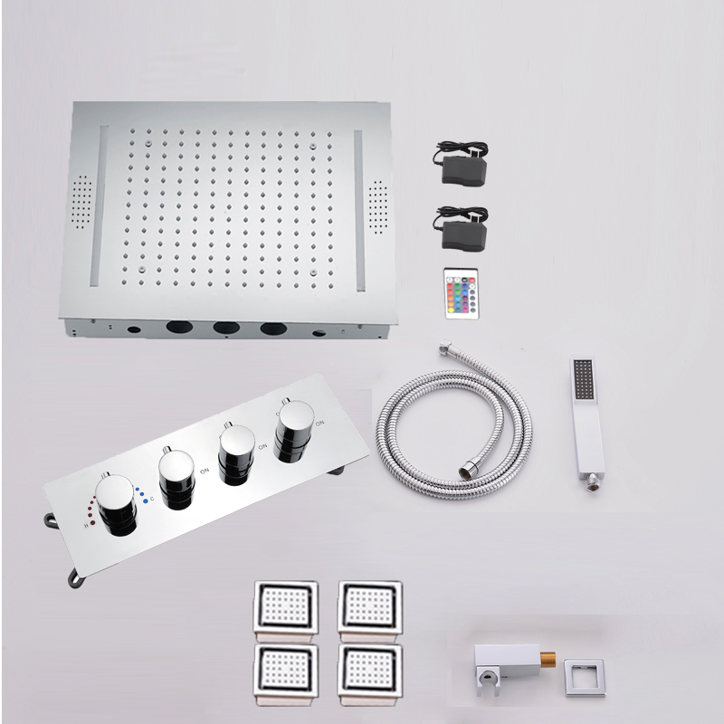 Set Doccia a Pioggia LED Music - Thermostatic Shower Faucet Valve 3 Way recensione e prezzo