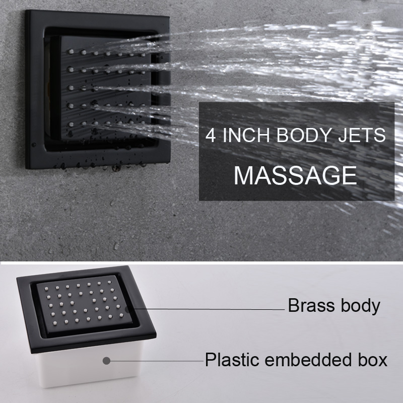Set doccia a LED nero Soffione - Thermostatic Shower Faucet Valve 3 Way recensione e prezzo