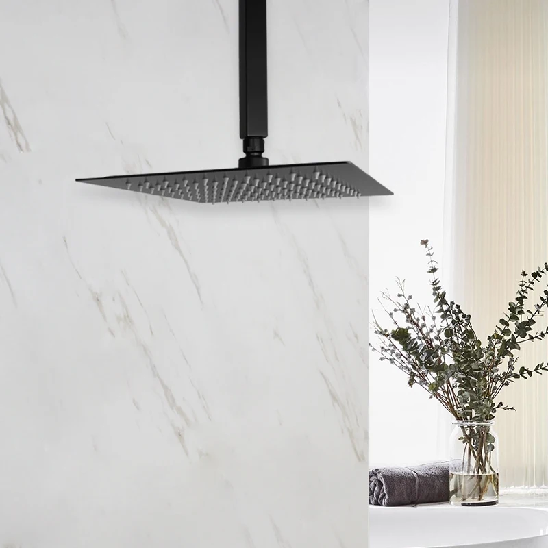Soffione doccia a pioggia quad - Shower Arm Ceiling Mount Brass Chrome recensione e prezzo