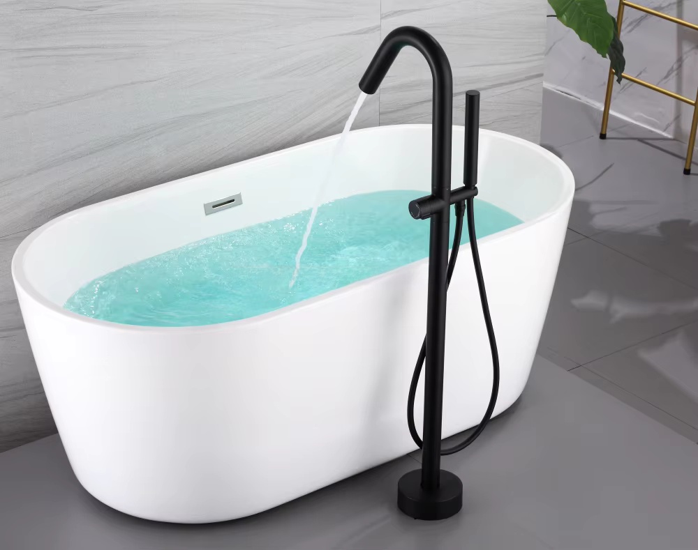 Rubinetto per vasca da bagno c - Freestanding Bathtub Filler Faucet Floor recensione e prezzo