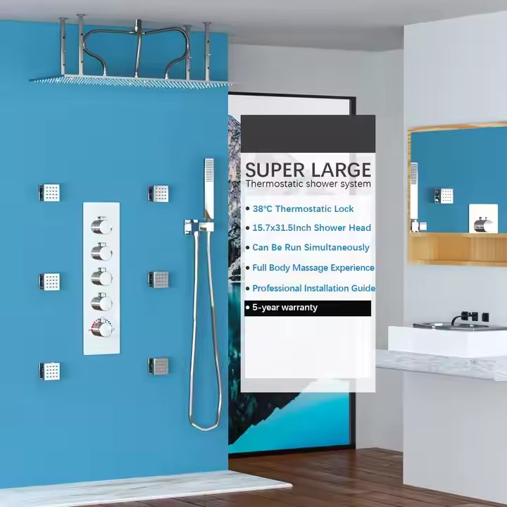 Sistema Doccia di Lusso per Ba - Rainfall Shower Head Ceiling Mount 16 Inch recensione e prezzo