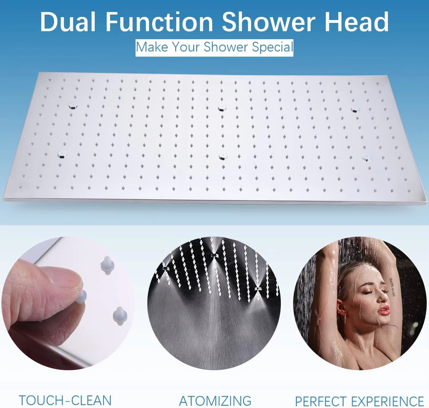 Sistema Doccia di Lusso per Ba - Rainfall Shower Head Ceiling Mount 16 Inch recensione e prezzo