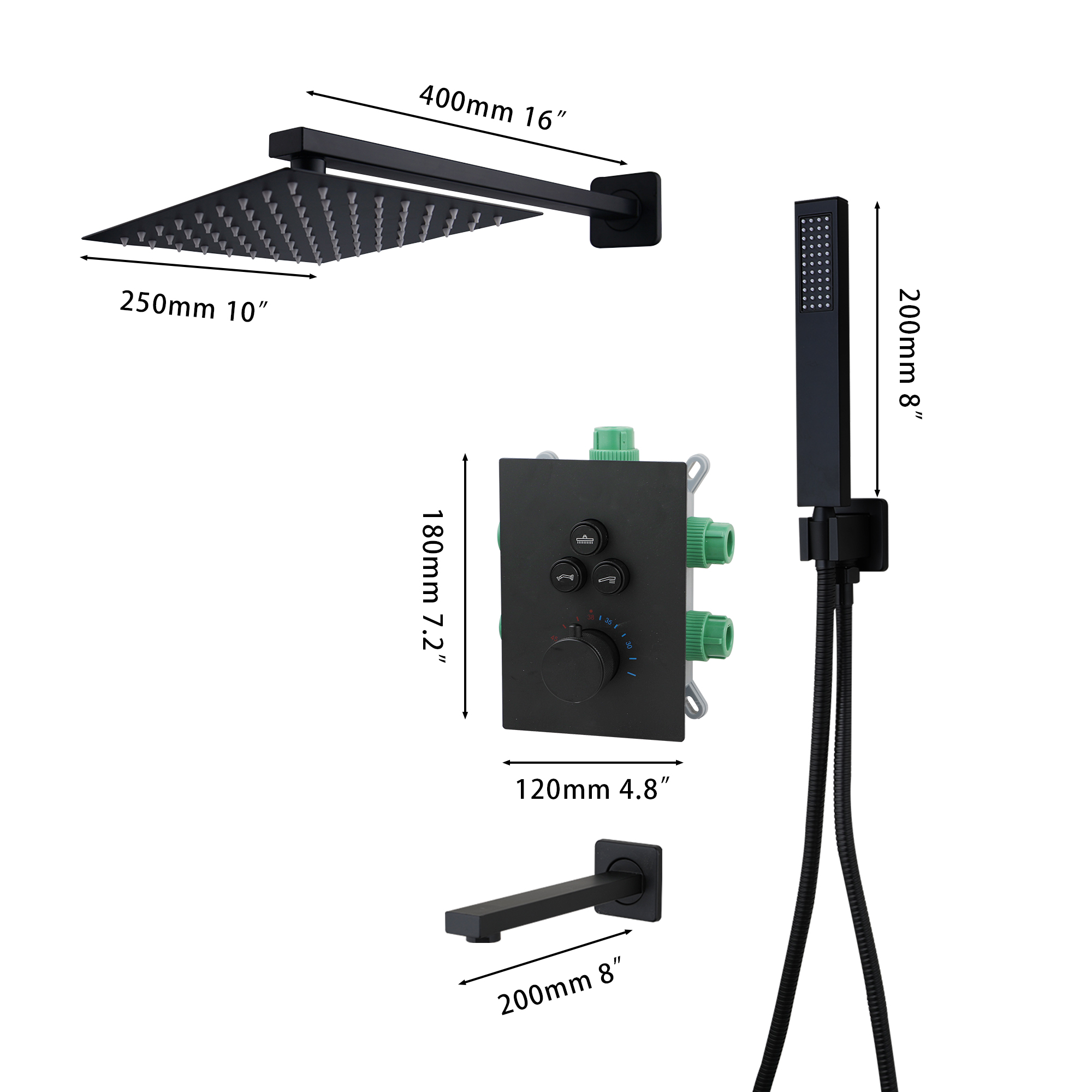 ZAPPO set doccia a scomparsa n - Concealed Thermostatic Shower System Set recensione e prezzo