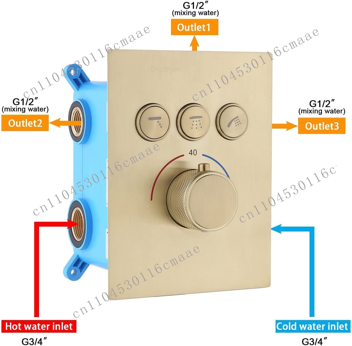 Valvola deviatrice doccia a 3  - Thermostatic Shower Faucet Valve 3 Way recensione e prezzo