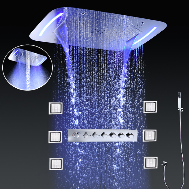 hm Moderno Set Doccia LED da S - Led Rainfall Shower Head Waterfall recensione e prezzo