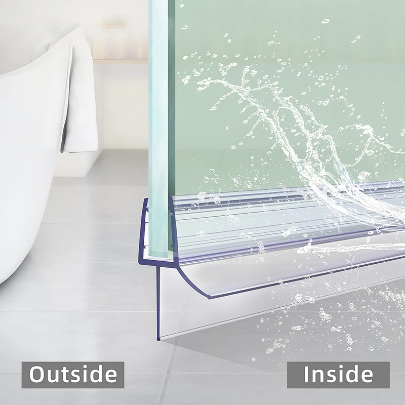 1PC Striscia di tenuta traspar - Shower Door Bottom Seal Strip Sweep recensione e prezzo