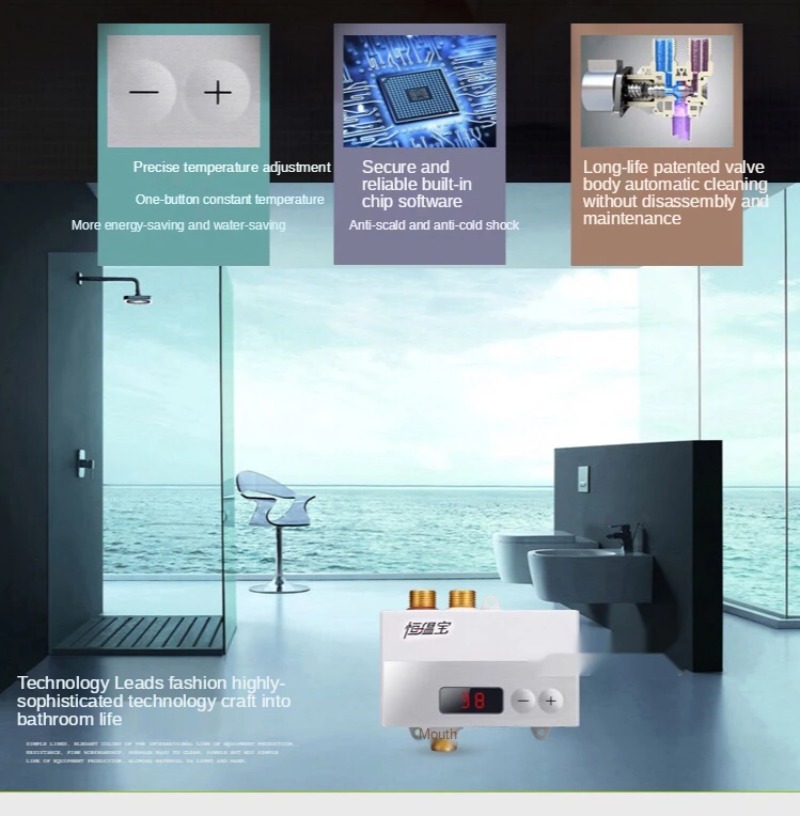 Sistema Doccia con Scaldabagno - Thermostatic Mixing Valve Digital Display recensione e prezzo