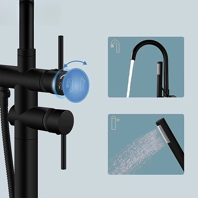 Miscelatore per vasca da bagno - Freestanding Bathtub Filler Faucet Floor recensione e prezzo