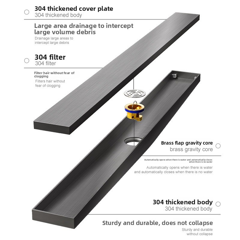 Sifone a pavimento lineare in  - Linear Shower Drain Stainless 304 Tile In recensione e prezzo
